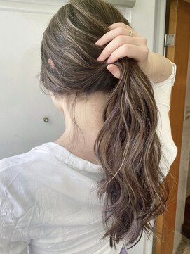 サイン 表参道(SIGN) 【英大】ベージュハイライト/ケアカラー/バレイヤージュ/表参道