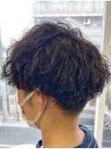 MEN'S HAIR  センターパート　ツイストスパイラル　コンマヘア