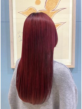 ベルフェミンイオンS.C 【bellefemin 上原安由那】ブリーチ×ワインレッド カラーリング