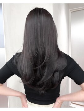 サイン 渋谷(SIGN) 韓国ヘアーハッシュカットレイヤーカットグレージュブリーチ無し