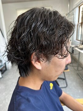 フゥ 宇都宮(FeU) 波巻きパーマメンズパーマメンズヘアツーブロックツイストパーマ