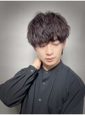 ミディアムマッシュ × ツイストスパイラルパーマ【朝久】