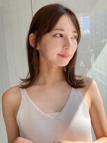 エトラ 渋谷店(etora) 前髪 ネビージュ ボブルフ 黒髪 ワンレン 小顔 "
