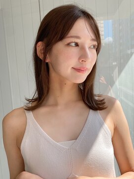 エトラ 渋谷店(etora) 前髪 ネビージュ ボブルフ 黒髪 ワンレン 小顔 "