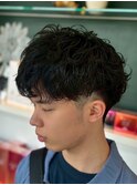 【ナチュラルパーマ×マッシュ】