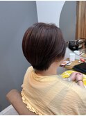 ショートスタイル／ピンクブラウン