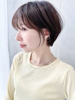 セイドット リー(Say. Ree)&nbsp;say.ショートボブひし形ショートダークレッドコーラルオレンジ