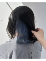 カリーナコークス 原宿 渋谷(Carina COKETH)&nbsp;ブリーチ2回のクリアブルーインナーカラーダブルカラー