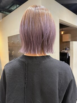 ヘアー アイス ルーチェ(HAIR ICI LUCE) ペールラベンダー/デザインカラー/ブリーチカラー/ボブ/星