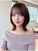 顔まわり似合わせカットで小顔見せ！コーラルピンクが人気