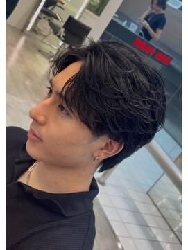 フィフスパーク(fifth PARK) 渋谷men'sフェザーパーマfifthメンズパーマセンターパート微分け