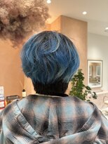 トリコ アヴェダ ららテラス北綾瀬(tricot AVEDA)&nbsp;デザインカラー/ダークブルー/エンドカラー/ルーズショート