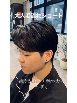 37.0℃ ティダ 神保町店(37.0℃-tida) 毛流れショート／ニュアンスパーマ／センターパート／シースルー