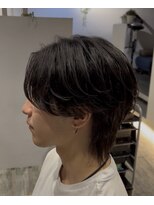 クレヨン ケース(Crayon case)&nbsp;メンズ 襟足長め無造作パーマ ナチュラルカラー