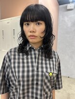 アマーク(a mark) 【能田花音】黒髪レイヤーパーマ