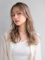トリニティ(trinity) ブリーチダブルカラー シースルーバング レイヤー ベージュ