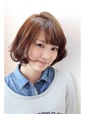 ピュアさ引き立つ甘めエアリーボブ