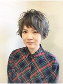 グレージュ×ゆるかわパーマ