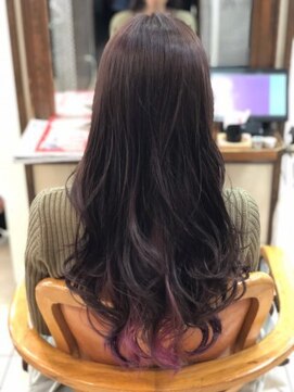 クアトロ グランシュ 川崎店(QUATRO × GranCieux) インナーカラー　ピンク