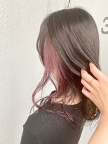 カプア 仙台駅前店(Kapua)&nbsp;インナーカラーイヤリングカラーピンクラベンダー20代30代人気