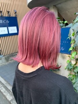 外はねボブ ハイトーンピンクカラー L アクト Act のヘアカタログ ホットペッパービューティー