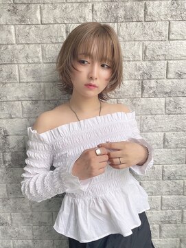 リアイス(Re:ICE) ミニウルフ/くすみブルー/流れるレイヤー/インナーハイライト