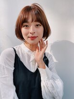 【GARDEN西川】大人可愛い小顔前髪・テラコッタミニボブショート