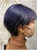 【刈り上げ女子】ブルージュショート