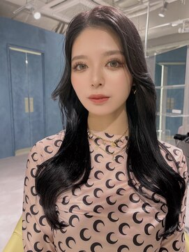 ユー(juu.) new open☆【juu./柳迫】dark navy×韓国くびれロング