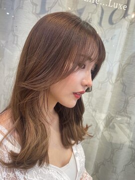 ロンドルーチェ 心斎橋(Lond luce) ダークアッシュ/ミディアムレイヤーカット［髪質改善/縮毛矯正］