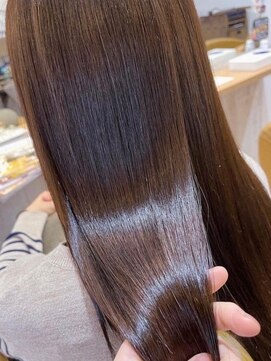 ケアリー 武蔵小杉(Carelly) 大人かわいい前髪セシルカットココアブラウンフリンジウェーブ