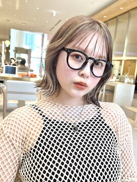 アフロートリノ(AFLOAT Leino) 【修】20代30代40代◎透明感カラー×韓国切りぱなしボブ