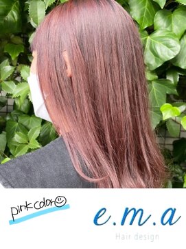 エマヘアデザイン(e.m.a Hair design) ピンクカラー