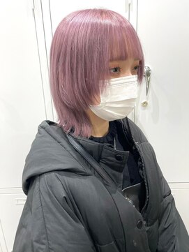 ゲーム 渋谷店(GAME) ダブルカラーピンクベージュケアブリーチハイトーン髪質改善