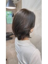 ドゥマン(Demain) グレージュカラー ボブ黒髪ココアベージュ愛され