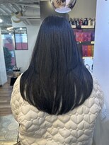 レイヤーカット×ブルーブラック