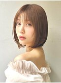 黒髪/ボブルフ/ネビージュ/小顔/ワンレン/札幌大通