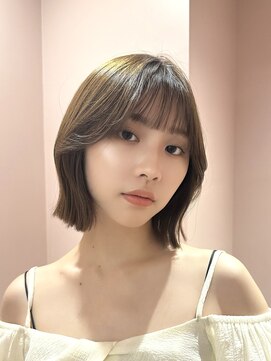 レア 渋谷(Le'a) タッセルボブ/韓国ボブ/切りっぱなしボブ/ベージュ