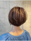 コンパクト大人ショートボブ　40代50代ボブ