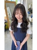 透け感ベージュ ブリーチなし ベージュカラー レイヤーカット