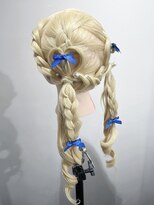 コアブラン 原宿 明治神宮前(CORE blanc)&nbsp;ヘアセット/ツインテール/ハートリボンツイン/ホワイトブロンド