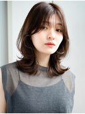 ☆レイヤーカット毛先ワンカールくせ毛風カール薄めバングデジパ