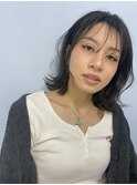 切りっぱなしボブ透明感カラー20代30代シースルーバング