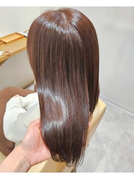 パプス 豊中曽根(Pap's) 透明感ピンクラベンダーカラーのさら艶ストレート