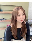 艶髪　レイヤーカット　韓国風カラー