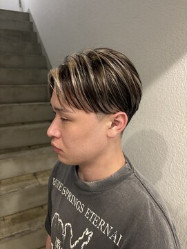 メンズハイライト×ブラウンカラー