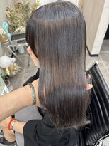 ファビ 渋谷(Fab)&nbsp;くびれヘア/暗めカラー/アプリコットオレンジ/縮毛矯正