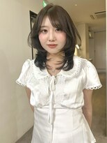 ニコフクオカヘアーメイク(NIKO Fukuoka Hair Make)&nbsp;【NIKO】ブリーチなしダブルカラー.ミディアムレイヤー.ページュ