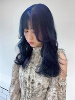エマエコル(Emma ecole)&nbsp;Emma ecole　ネイビーカラー/インナーカラー/ブリーチカラー/栄