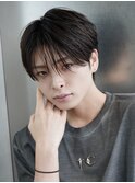 シースルーバング長めラウンドマッシュショート中性ウザバング